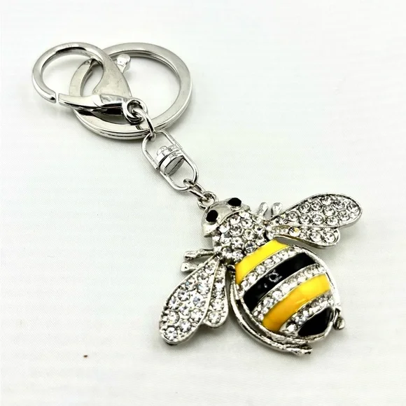 Woodland Bling Keychain Purse Charm Bundle - Lot of 3 (Owl, Bee, Snake) - Picture 2 of 7